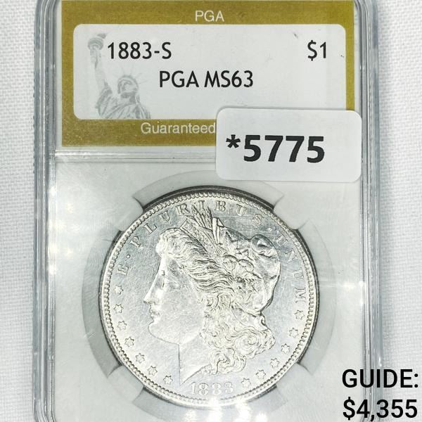 1883-S Morgan Silver Dollar PGA-MS63