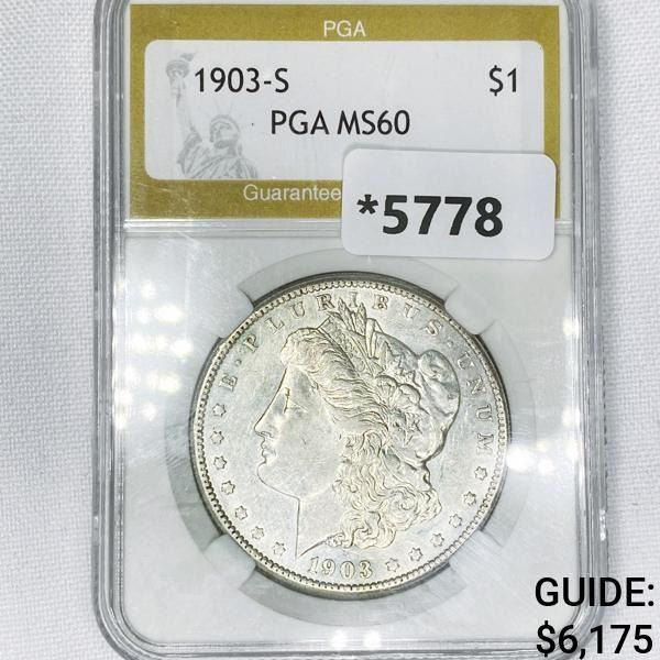 1903-S Morgan Silver Dollar PGA-MS60