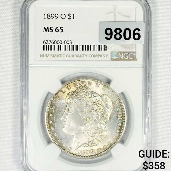 1899-O Morgan Silver Dollar NGC-MS65