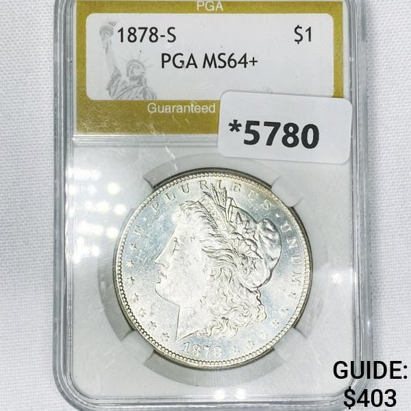 1878-S Morgan Silver Dollar PGA-MS64+