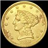 1857 $2.50 Gold Quarter Eagle UNCIRCULATED
