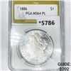 Image 1 : 1886 Morgan Silver Dollar PGA-MS64 PL