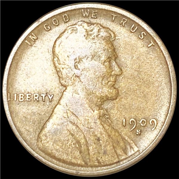 1909-S Wheat Cent ABOUT UNCIRCULATED