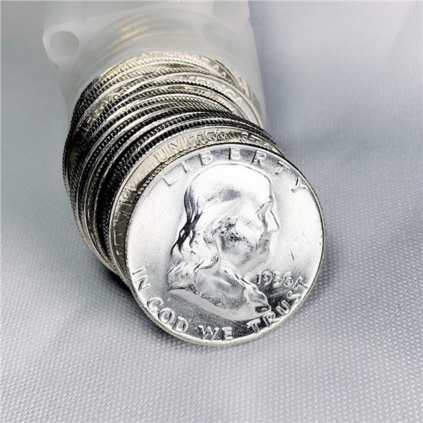1956 Franklin Half Dollar Roll (20) - BU