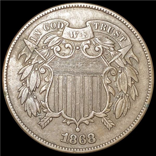 1868 Two Cent Piece NEARLY UNCIRCULATED