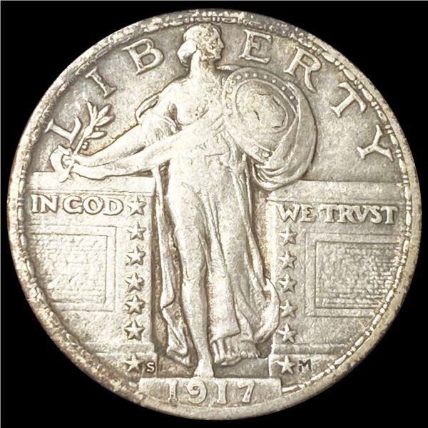 1917-S Standing Liberty Quarter NEARLY UNC