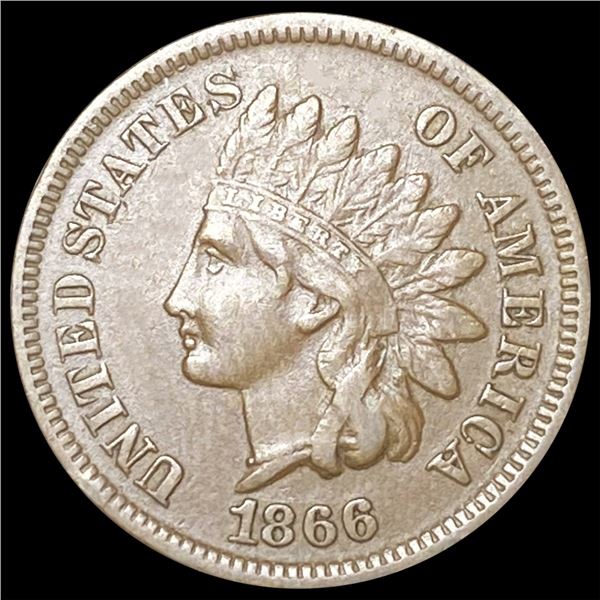 1866 Indian Head Cent NEARLY UNCIRCULATED