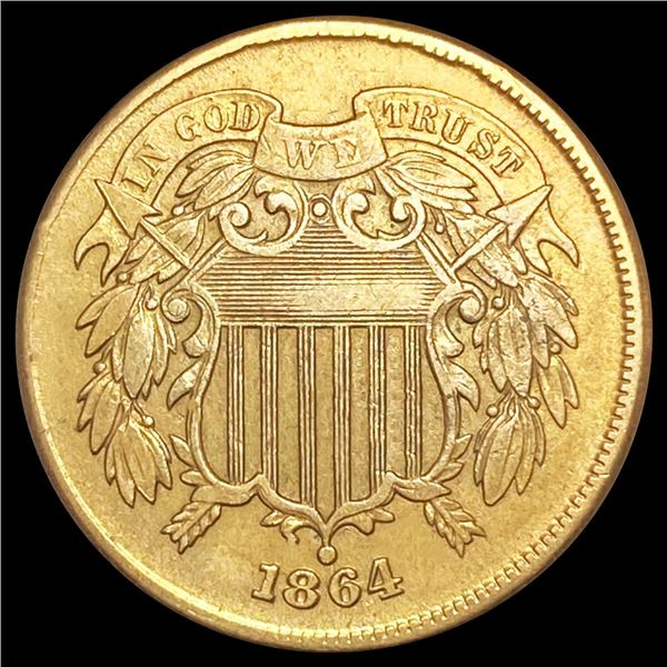 1864 Two Cent Piece CLOSELY UNCIRCULATED