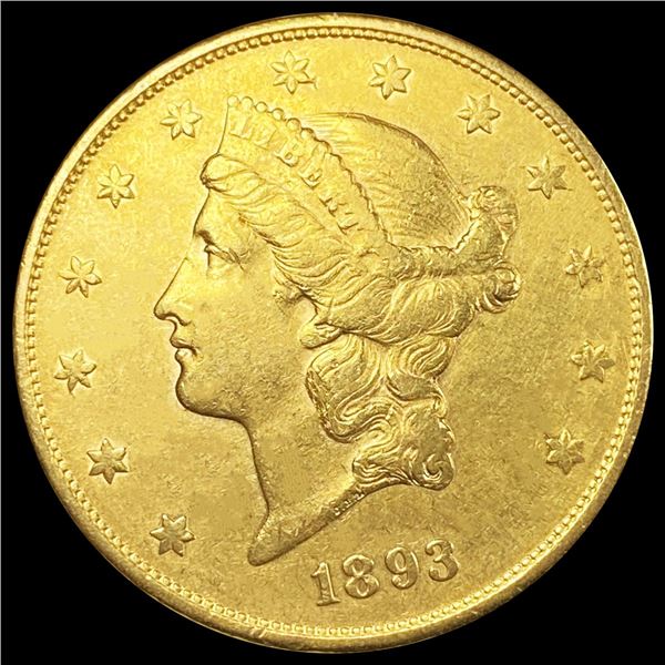 1893-S $20 Gold Double Eagle CLOSELY UNCIRCULATED