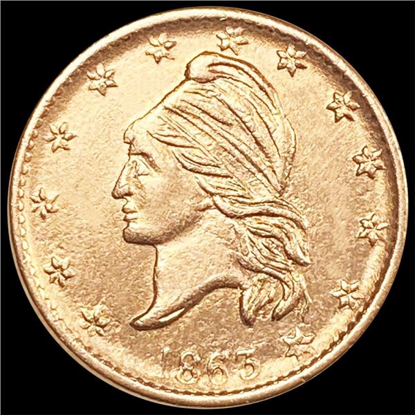 1863 Civil War Token NEARLY UNCIRCULATED