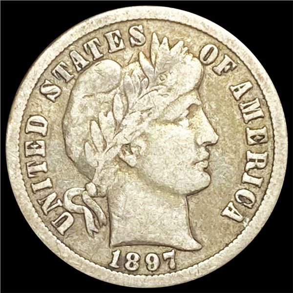 1897-O Barber Dime LIGHTLY CIRCULATED