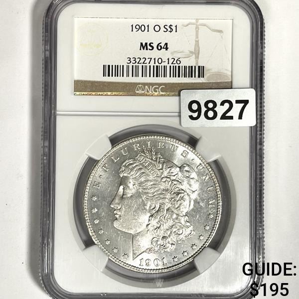 1901-O Morgan Silver Dollar NGC-MS64