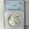 Image 1 : 1934-D Silver Peace Dollar NNC-MS63