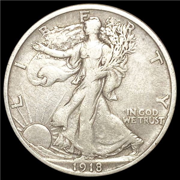 1918-S Walking Liberty Half Dollar LIGHTLY CIRC
