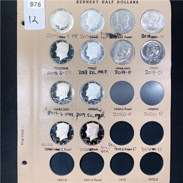 2017-2020 Kennedy Half Dollars (12) -Proof