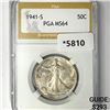 Image 1 : 1941-S Walking Liberty Half Dollar PGA-MS64