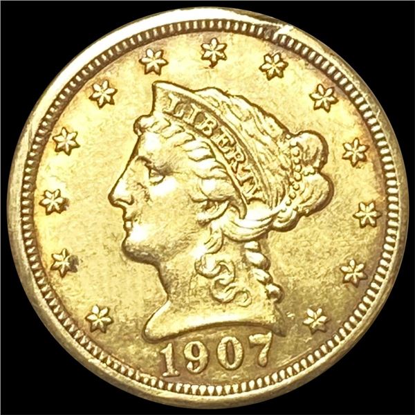 1907 $2.50 Gold Quarter Eagle CLOSELY