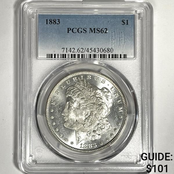 1883 Morgan Silver Dollar PCGS-MS62