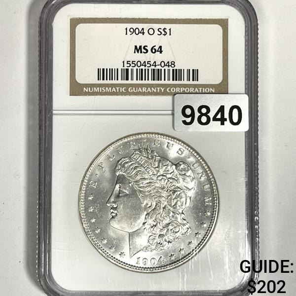 1904-O Morgan Silver Dollar NGC-MS64
