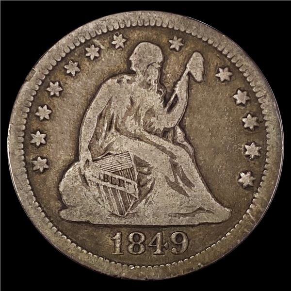1849 Seated Liberty Quarter NICELY CIRCULATED