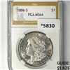1886-S Morgan Silver Dollar PGA-MS64