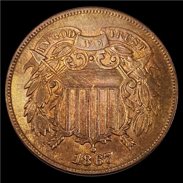 1867 Two Cent Piece UNCIRCULATED