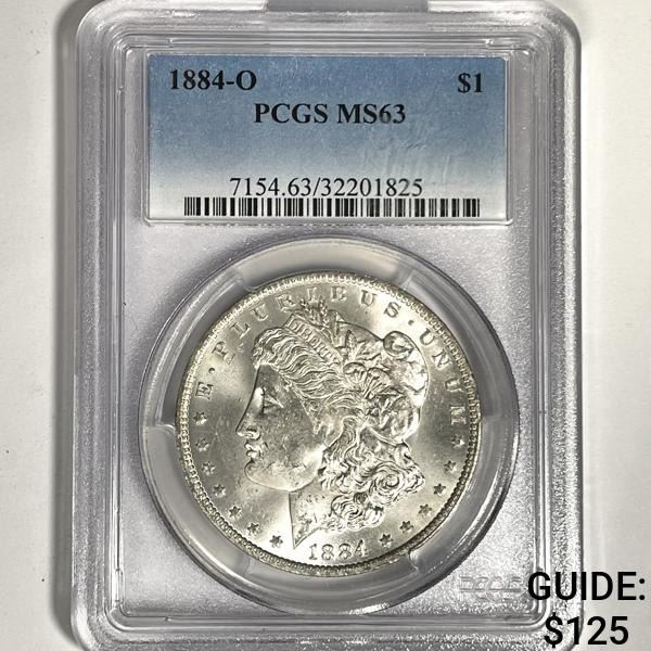 1884-O Morgan Silver Dollar PCGS-MS63