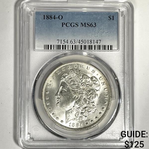 1884-O Morgan Silver Dollar PCGS-MS63