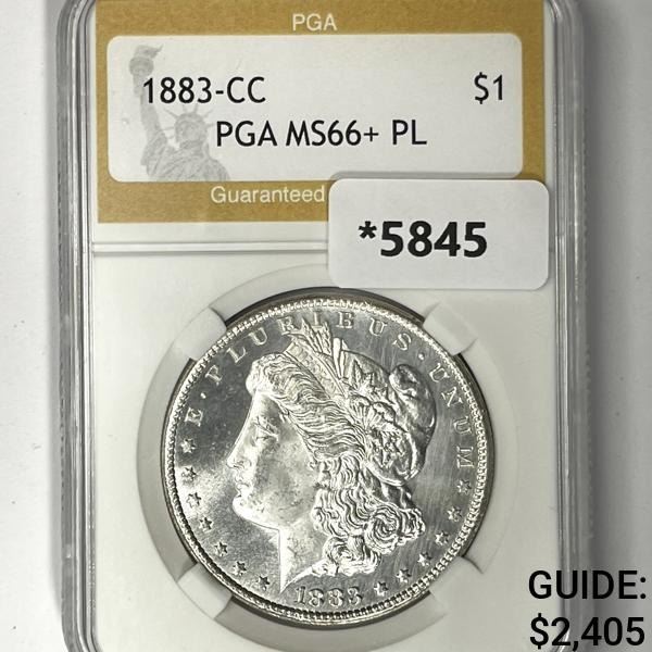 1883-CC Morgan Silver Dollar PGA-MS66+ PL