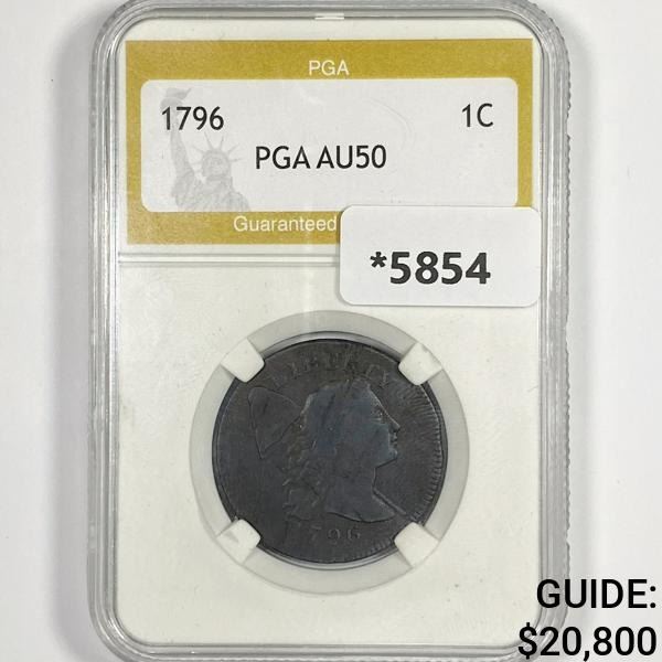 1796 Liberty Cap Large Cent PGA-AU50