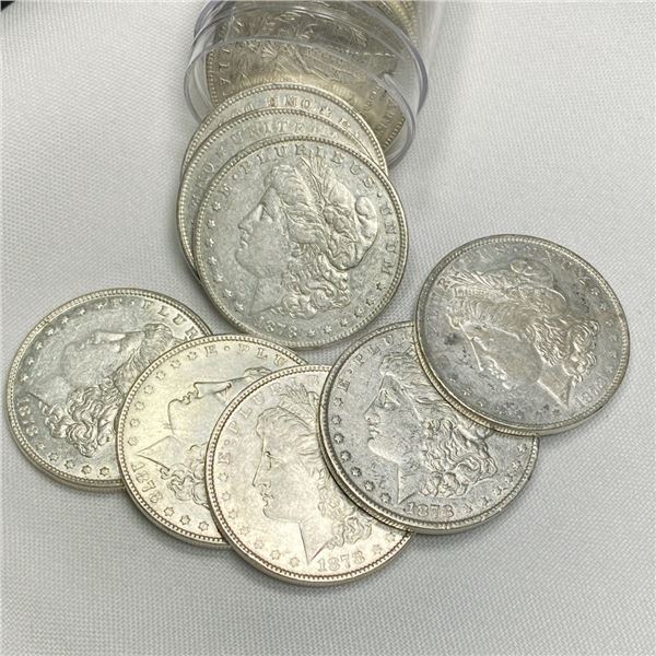 1878 7TF Morgan Silver Dollars Roll (20) - BU
