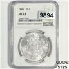 1886 Morgan Silver Dollar NGC-MS63