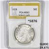Image 1 : 1828 Capped Bust Half Dollar PGA-MS63 Sq Base 2,