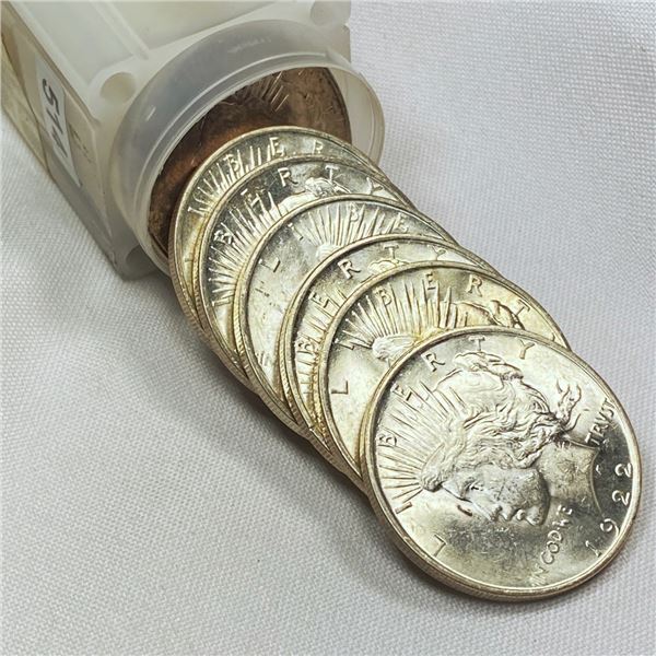 1922-D Peace Silver Dollars Roll (20) -