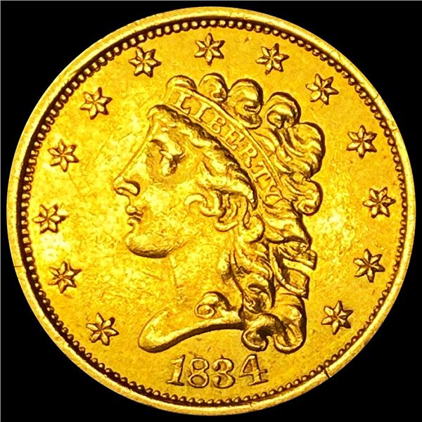 1834 $2.50 Gold Quarter Eagle - HIGH GRADE