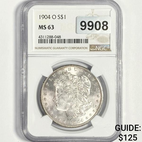 1904-O Morgan Silver Dollar NGC-MS63