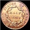 Image 2 : 1826 RD Classic Head Half Cent CHOICE BU