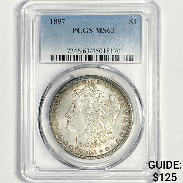1897 Morgan Silver Dollar PCGS-MS63