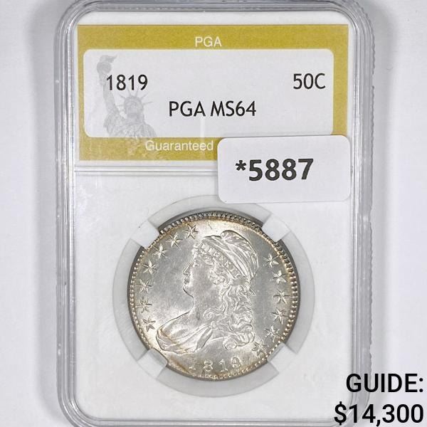 1819 Capped Bust Half Dollar PGA-MS64