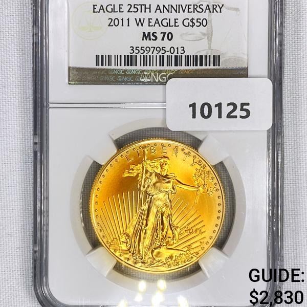 2011-W $50 1 oz American Gold Eagle NGC-MS70