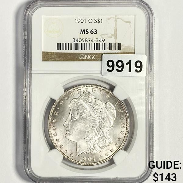 1901-O Morgan Silver Dollar NGC-MS63