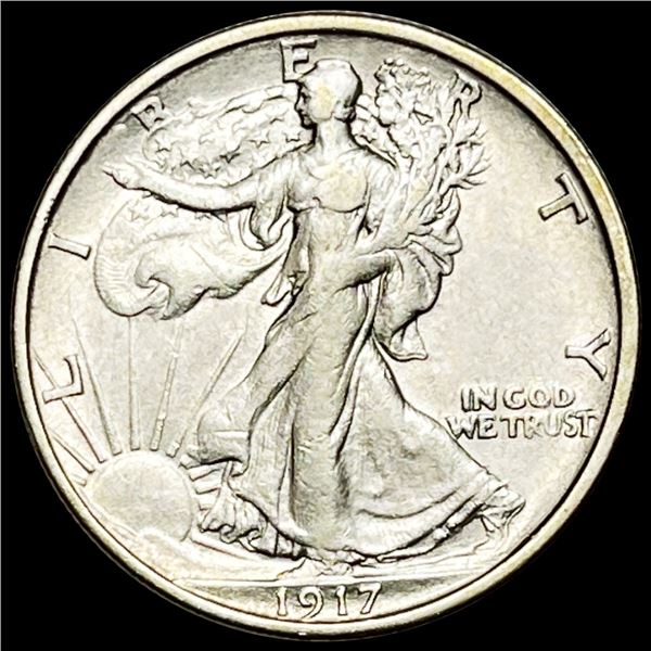 1917-S Walking Liberty Half Dollar ABOUT UNC