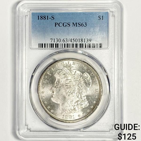 1881-S Morgan Silver Dollar PCGS-MS63