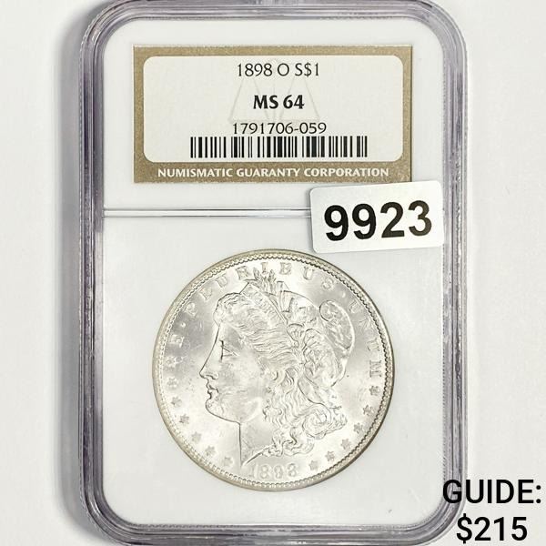 1898-O Morgan Silver Dollar NGC-MS64