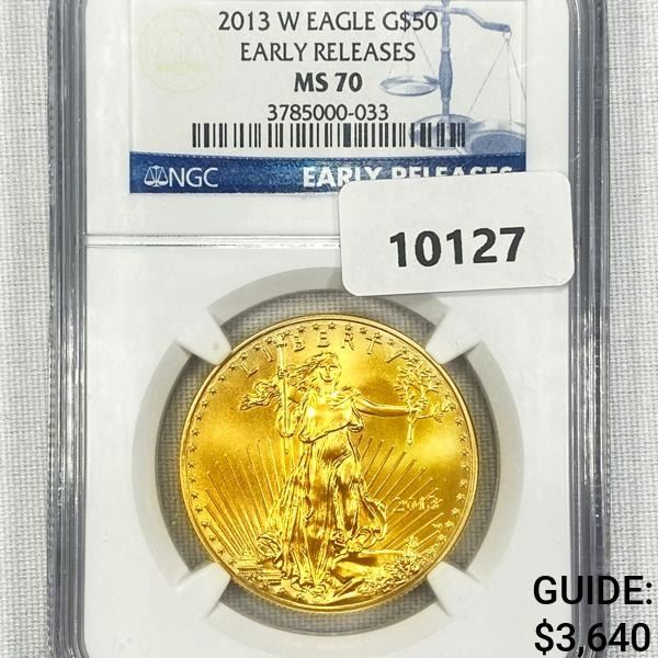 2013-W $50 1 oz American Gold Eagle NGC-MS70