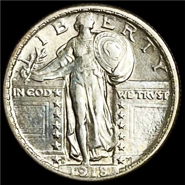 1918-D Standing Liberty Quarter CLOSELY UNC