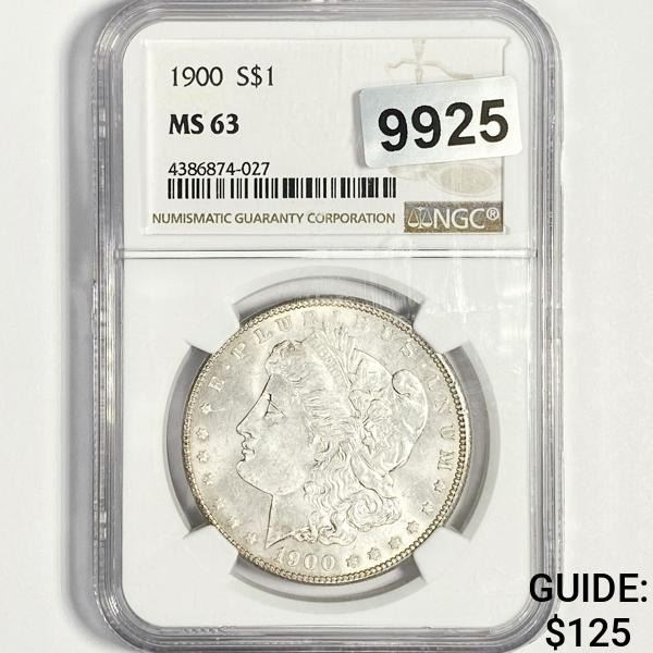 1900 Morgan Silver Dollar NGC-MS63