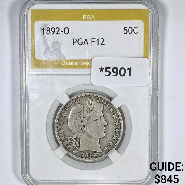 1892-O Barber Half Dollar PGA-F12