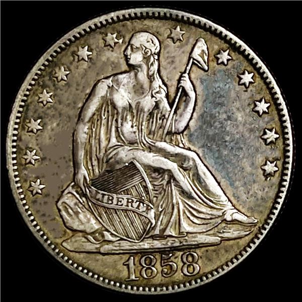 1858 Seated Liberty Half Dollar UNCIRCULATED