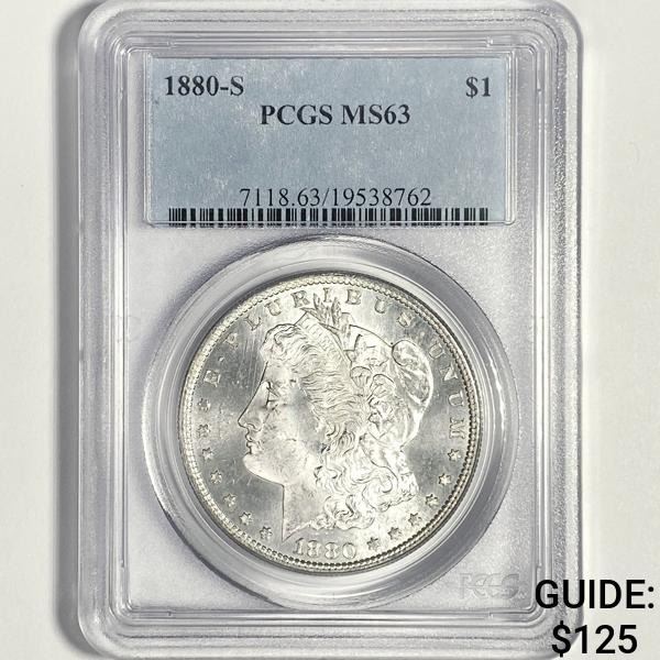 1880-S Morgan Silver Dollar PCGS-MS63